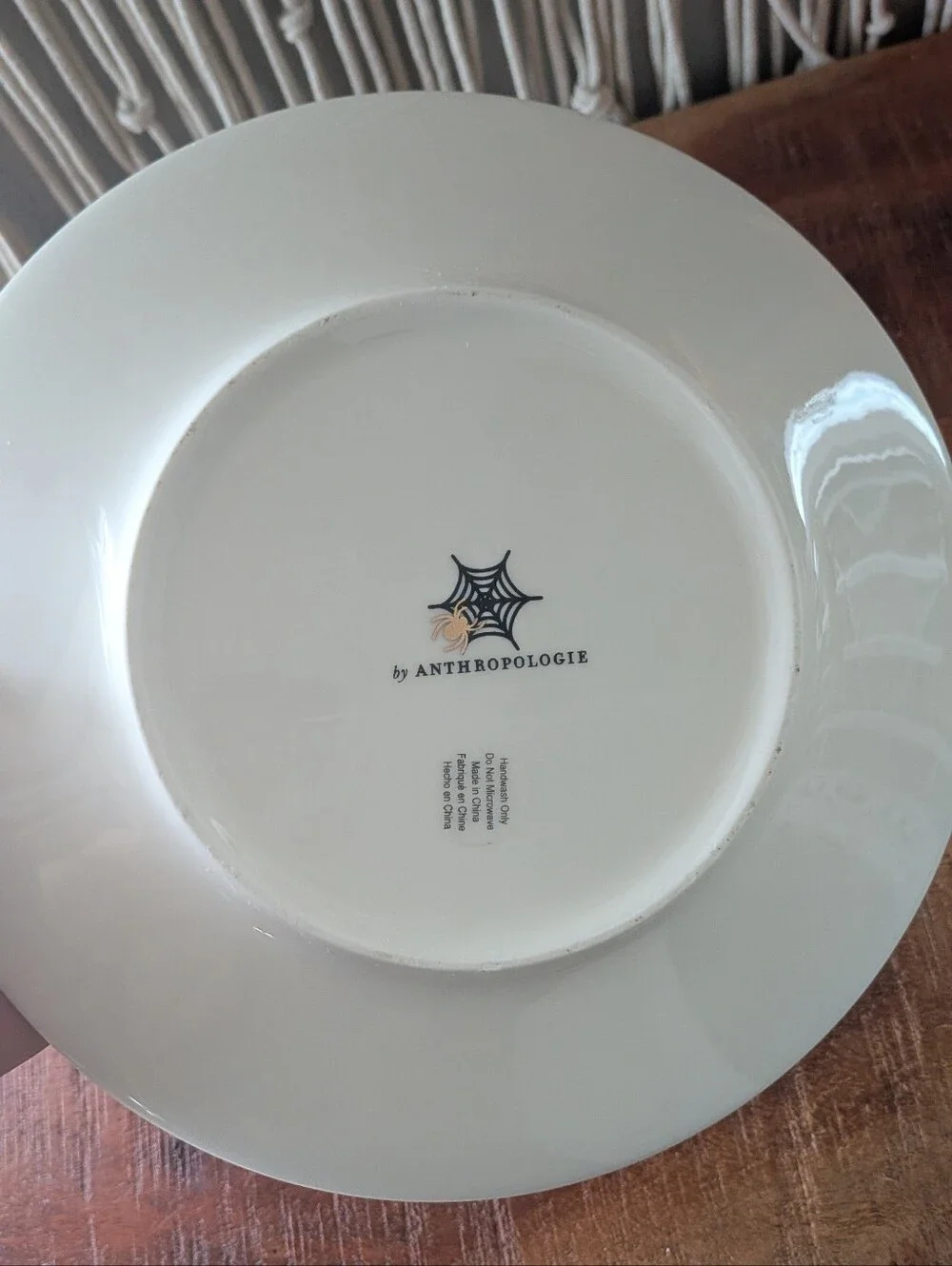 ANTHROPOLOGIE THE BISTRO TILE STONEWARE BLACK CAT DESSERT PLATE NEW